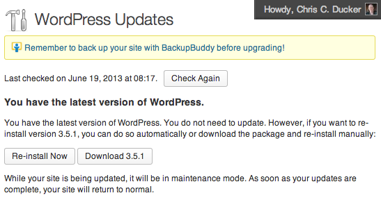 wordpress-update-notification